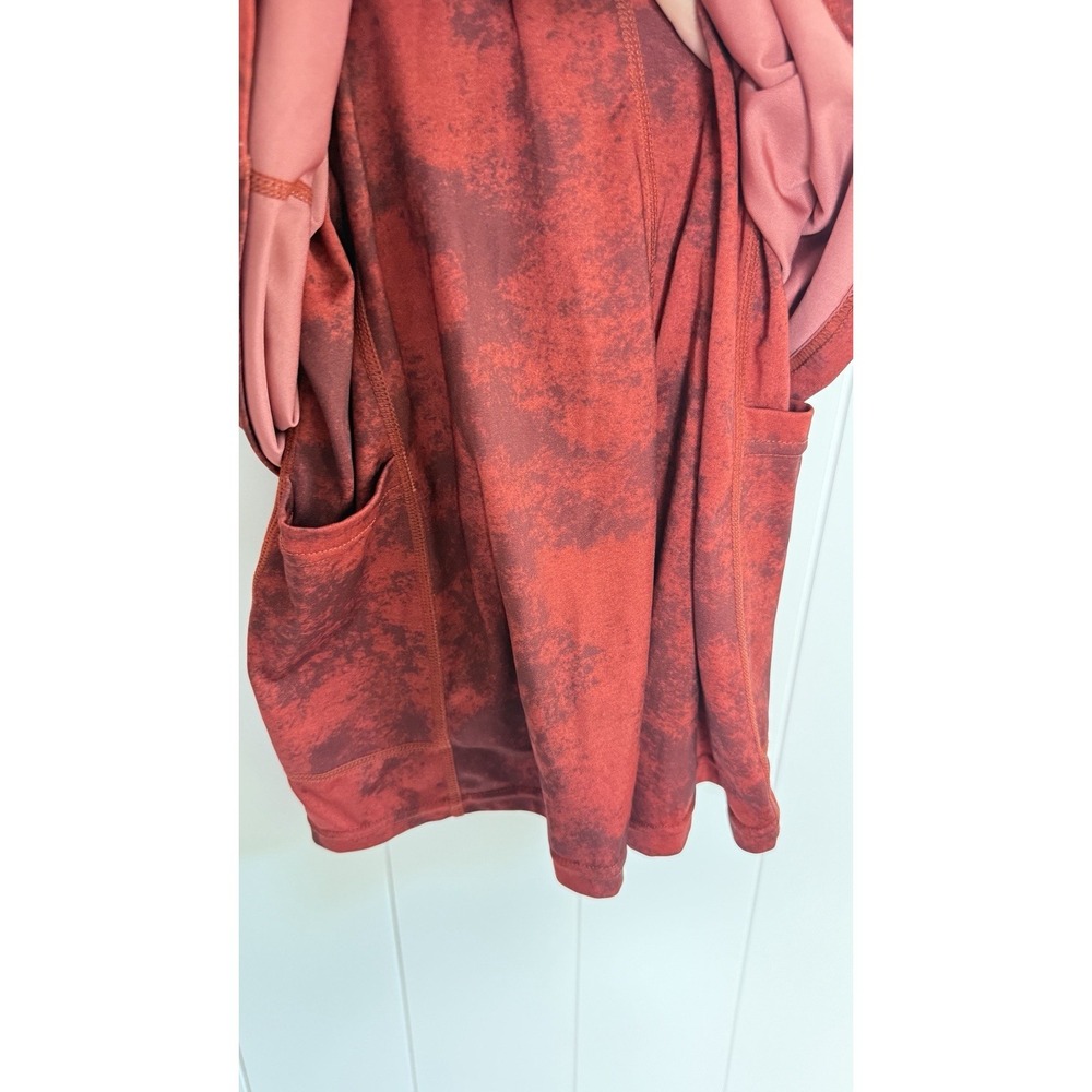 MC Match Club Red Abstract Print Tennis Dress Built In Shorts Pockets Size M - Picture 9 of 10